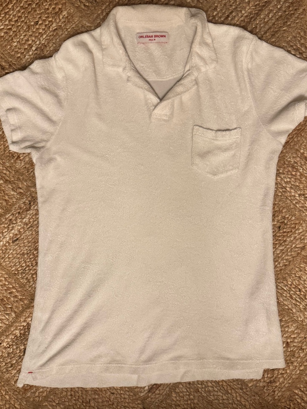 Orlebar Brown Terry Polo Shirt – White (Size M)